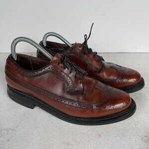 Stuart McGuire Leather Wingtip Oxfords Mens 7 Brown Preppy Wedding VTG